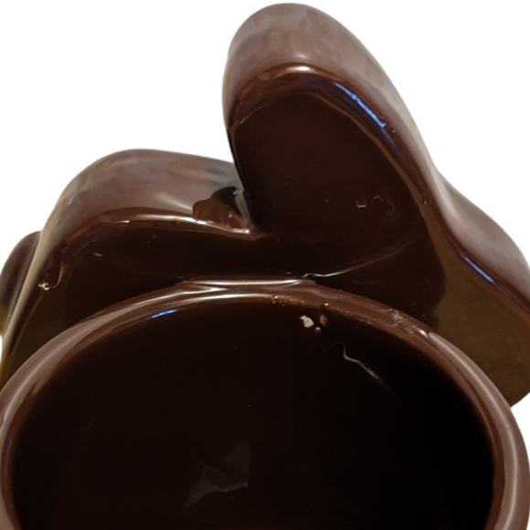 Dark Brown & White Bunny Rabbit Mini Planter or Votive Holder Set of 2 - Picture 12 of 15